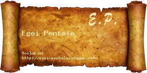 Egei Pentele névjegykártya